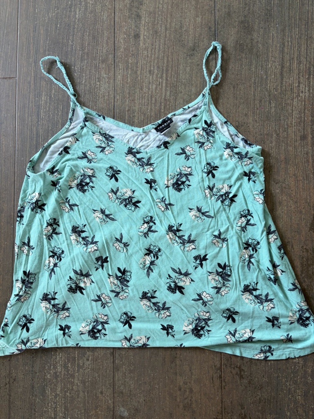 Torrid Floral Spaghetti Strap Cami Tank Top - Mint